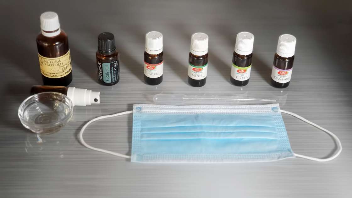 Pulverizator cu propolis și uleiuri esențiale împotriva virusurilor, ideal pentru mască de protecție corona-virus (covid-19), foto 3