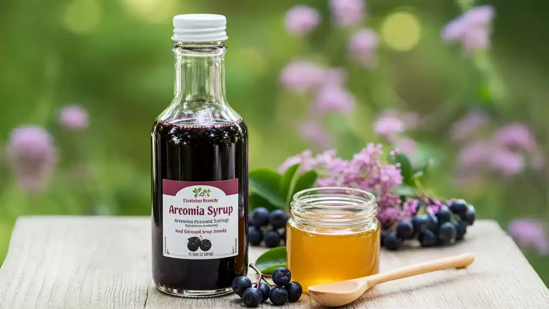 Sirop de aronia cu miere, presat la rece