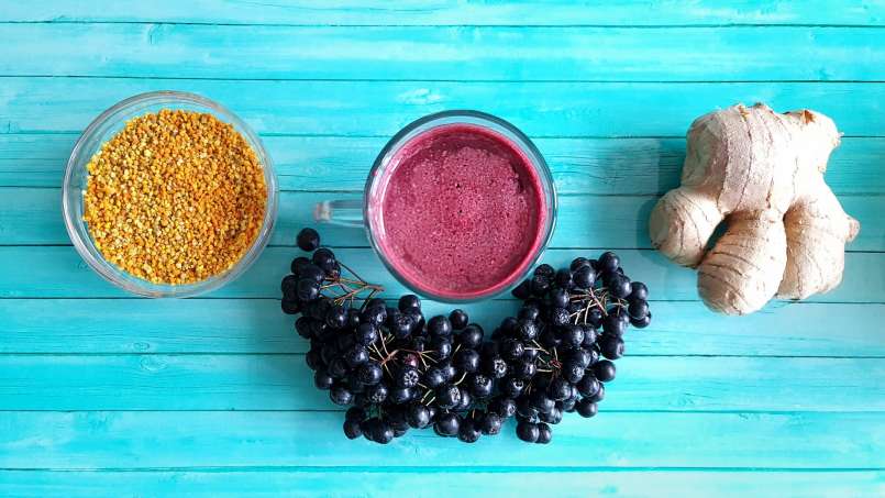 Sirop de aronia cu miere, polen, ghimbir și lămâie, foto 2