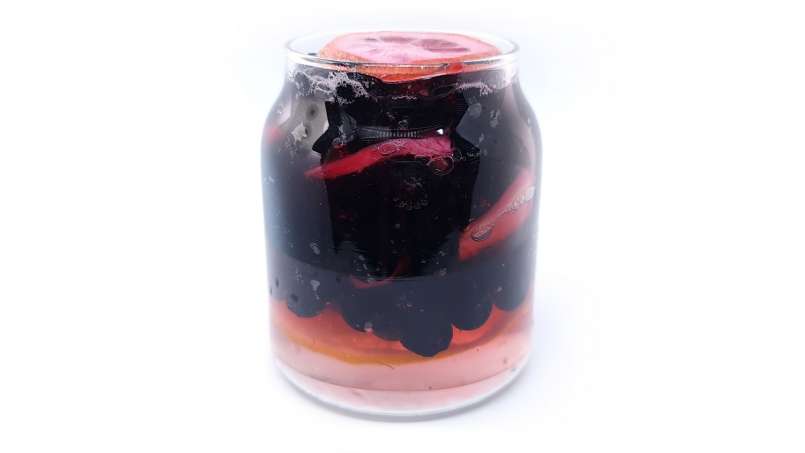 Boabe de aronia cu lămâie și ghimbir macerate în miere, la borcan, foto 5