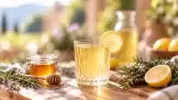 Apă fermentată de rozmarin cu miere și lămâie – prin macerare la rece