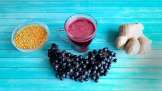Sirop de aronia cu miere, polen, ghimbir și lămâie