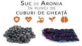 Suc de aronia pur sub formă de cuburi de gheață